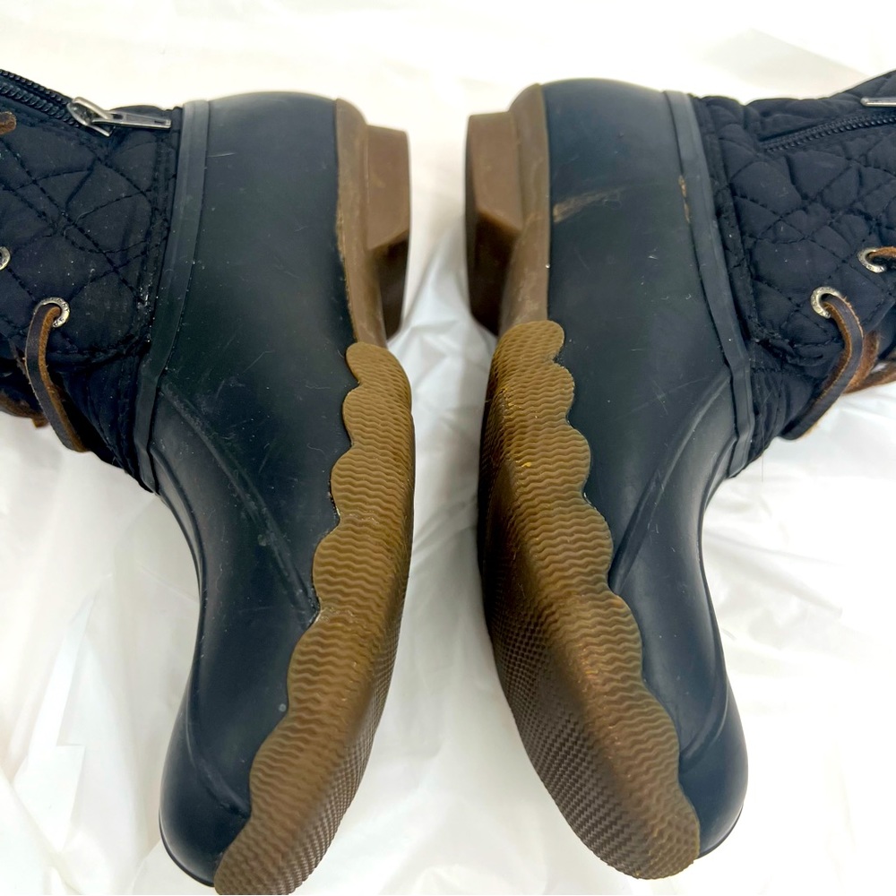 Sperry Black Saltwater Rubber Duck Boots Girl's Big Kids Size 3 Waterproof - Picture 6 of 13